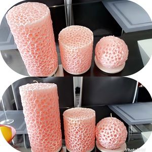 Set of 3 unscented decorative candles!